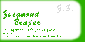 zsigmond brajer business card